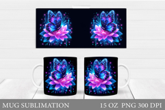 Butterfly Mug Design. Butterfliy Mug Sublimation Product Image 1