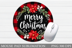 Merry Christmas Mouse Pad. Christmas Mouse Pad Sublimation Product Image 1