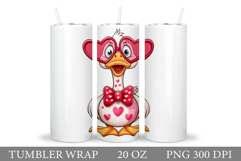 Valentines Goose Tumbler. Valentines Tumbler Sublimation Product Image 1