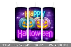 Happy Halloween Tumbler. Cute Pumpkin Tumbler Sublimation Product Image 1