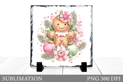 Cute Gingerbread Sublimation. Gingerbread Slate Design Product Image 1