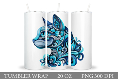 Cat Tumbler Design. Cat Sublimation Product Image 1