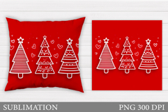Christmas Tree Pillow Design. Christmas Tree Sublimation Product Image 1