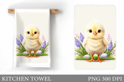 Easter Chick Kitchen Towel. Chick Easter Kitchen Towel Product Image 1