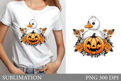 Halloween Goose T-Shirt. Halloween T-Shirt Sublimation Product Image 1