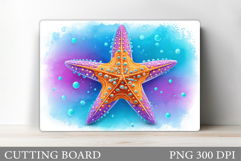 Starfish Cutting Board. Sea Cutting Board Sublimation Product Image 1
