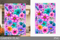 Floral Garden Flag Design. Flowers Garden Flag Sublimation Product Image 1