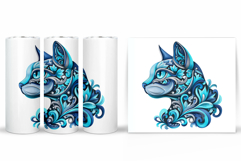 Cat Tumbler Design. Cat Sublimation Product Image 2