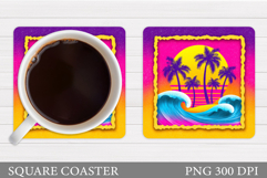 Palm Tree Coaster Design. Palm Tree Sublimation Product Image 1