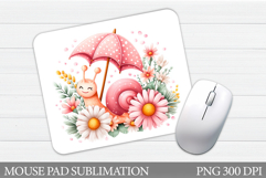 Cute Snail Mouse Pad. Cute Snail Sublimation Product Image 1