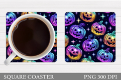 Halloween Pumpkin Coaster. Halloween Coaster Design Product Image 1