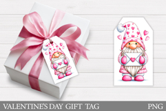 Valentines Gnome Gift Tags. Valentine Gift Tag Printable Product Image 1