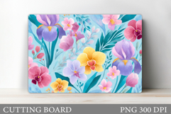 Flowers Cutting Board. Floral Cutting Board Sublimation Product Image 1