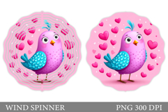 Valentines Bird Wind Spinner. Valentines Wind Spinner Design Product Image 1