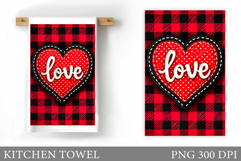 Valentines Day Kitchen Towel. Valentines Kitchen Towel Product Image 1