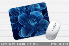 Floral Mouse Pad Design. Flowers Mouse Pad Sublimation Product Image 1