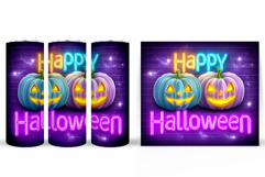 Happy Halloween Tumbler. Cute Pumpkin Tumbler Sublimation Product Image 2