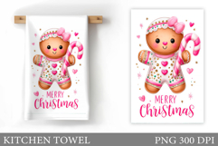 Gingerbread Kitchen Towel. Christmas Kitchen Towel Design Product Image 1
