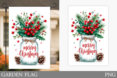 Christmas Garden Flag Design. Christmas Sublimation Product Image 1