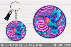 Hummingbird Keychain Design. Hummingbird Sublimation Product Image 1