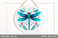 Dragonfly Door Sign Sublimation. Dragonfly Sublimation Product Image 1