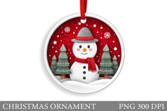 Cute Snowman Christmas Ornament. Snowman Ornament Design Product Image 1