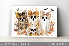 Ghost Cutting Board Sublimation. Halloween Cutting Board Product Image 1
