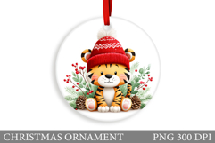 Cute Tiger Christmas Ornament. Christmas Ornament Design Product Image 1