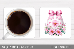 Easter Egg Coaster Sublimation. Easter Coaster Design Product Image 1