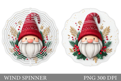 Christmas Gnome Wind Spinner. Christmas Wind Spinner Design Product Image 1
