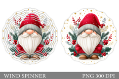 Christmas Gnome Wind Spinner. Christmas Wind Spinner Design Product Image 1
