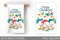 Christmas Goose Kitchen Towel. Christmas Kitchen Towel Product Image 1