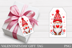 Valentines Gnome Gift Tags. Valentine Gift Tag Printable Product Image 1