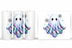 Ghost Tumbler Sublimation. Halloween Tumbler Design Product Image 2