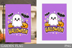Ghost Garden Flag Sublimation. Halloween Garden Flag Design Product Image 1