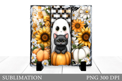 Halloween Slate Sublimation. Cute Ghost Slate Design Product Image 1