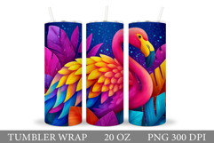 Flamingo Tumbler Design. Flamingo Sublimation Product Image 1
