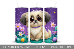 Cute Dog Tumbler Design. Dog Summer Tumbler Sublimation Product Image 1