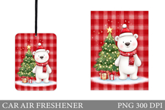Polar Bear Car Air Freshener. Christmas Car Air Freshener Product Image 1