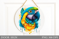 Parrot Door Sign Design. Parrot Sublimation Product Image 1