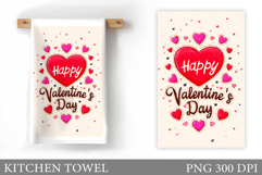 Valentines Day Kitchen Towel. Valentines Kitchen Towel Product Image 1