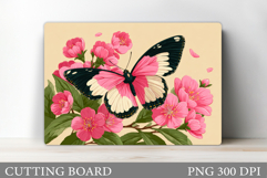 Butterfly Cutting Board Design. Butterfly Sublimation Product Image 1