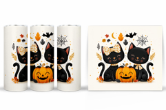 Black Cat Tumbler Design. Halloween Tumbler Sublimation Product Image 2