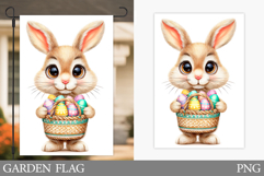 Easter Bunny Garden Flag. Easter Garden Flag Sublimation Product Image 1