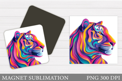 Tiger Magnet Design. Tiger Sublimation Product Image 1