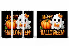 Cute Halloween Pumpkin Tumbler. Cute Ghost Tumbler Design Product Image 2