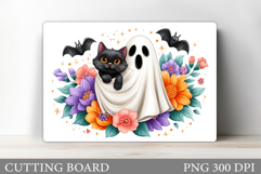 Cute Halloween Cutting Board. Cute Ghost Cutting Board Product Image 1