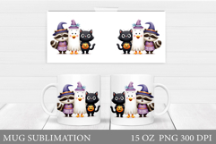 Halloween Cat Mug Design. Halloween Mug Sublimation Product Image 1