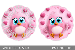 Valentines Bird Wind Spinner. Valentines Wind Spinner Design Product Image 1