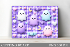 Cute Halloween Cutting Board. Cute Ghost Cutting Board Product Image 1